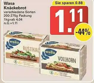 WEZ Wasa knäckebrot Angebot