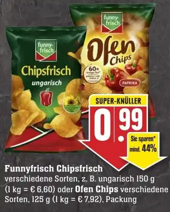 Edeka Funnyfrisch Chipsfrisch 150 g oder Ofen Chips 125 g Packung Angebot