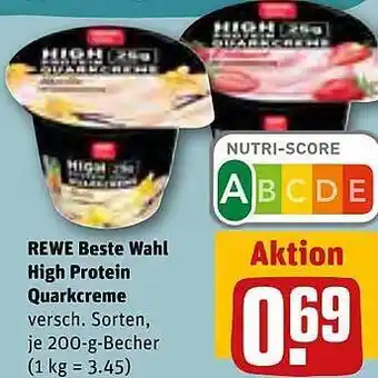 REWE Rewe best wahl high protein quarkcreme Angebot