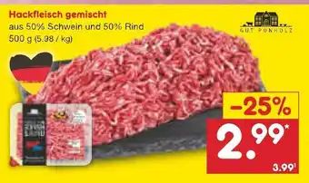 Netto Marken-Discount Hackfleisch gemisct 500g Angebot