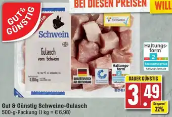 Edeka Gut & Günstig Schweine Gulasch 500 g Packung Angebot