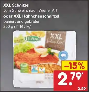 Netto Marken-Discount XXL Schnitzel o. XXL Hahnchenschnitzel 250g Angebot