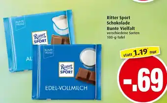 Markant Ritter Sport Schokolade Bunte Vielfalt 100g Angebot