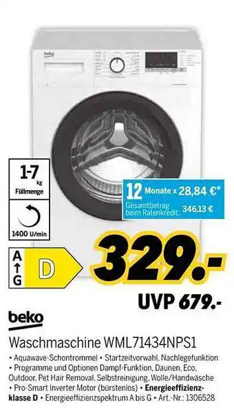 MEDIMAX Beko waschmaschine Angebot