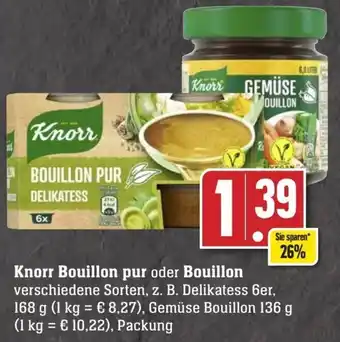 Edeka Knorr Bouillon pur oder Bouillon 136 g Packung Angebot