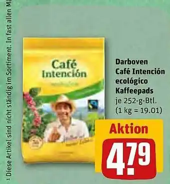 REWE Darboven café intención ecológico kaffeapads Angebot