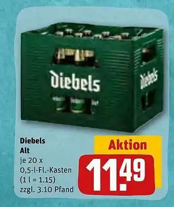 REWE Diebels alt Angebot