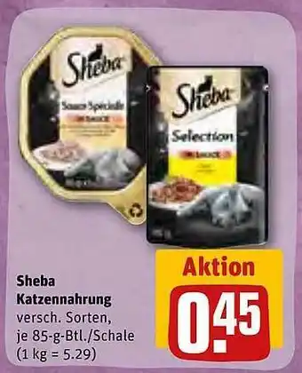 REWE Kaufpark Sheba katzennhrung versch. sorten Angebot