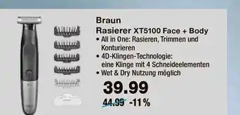 V Markt Braun rasierer xt5100 face + body Angebot