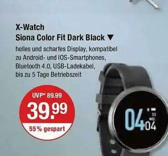 V Markt X-watch siona color fit dark black Angebot