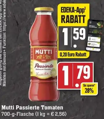 Edeka Mutti Passierte Tomaten 700 g Flasche Angebot