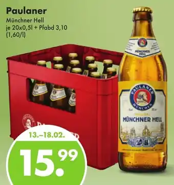 Trink und Spare Paulaner Münchner Hell 20x0,5 L Angebot