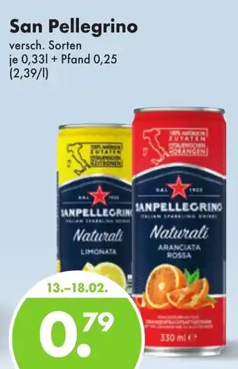 Trink und Spare San Pellegrino 0,33 L Angebot