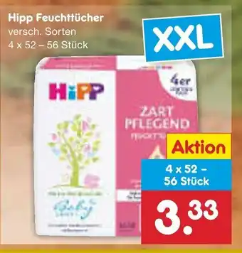 Netto Marken-Discount Hipp Babysanft Feuchttucher 4*52/56st Angebot