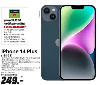 Saturn Apple iPhone 14 Plus 128Gb Angebot