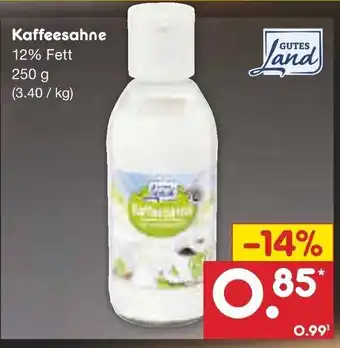 Netto Marken-Discount Gutes Land Kaffeesahne 250g Angebot