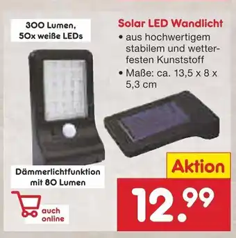 Netto Marken-Discount Solar LED Wandlicht Angebot