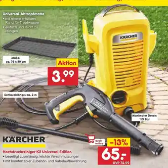 Netto Marken-Discount Karcher Hochdruckreiniger K2 Universal Edition Angebot