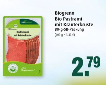 Markant Biogreno Bio Pastrami mit Kräuterkruste 80g Angebot