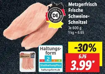 Lidl Metzgerfrisch Frische Schweine Schnitzel 600 g Angebot