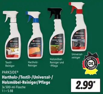 Lidl Parkside Hartholz/Textil/Universal/Holzmöbel Reiniger/Pflege 500 ml Flasche Angebot