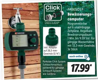 Lidl Parkside Bewässerungscomputer Angebot