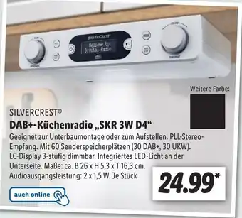 Lidl Silvercrest DAB+-Küchenradio SKR 3W D4 Angebot