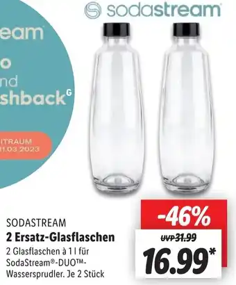 Lidl Sodastream 2 Ersatz Glasflaschen Angebot