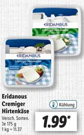 Lidl Eridanous Cremiger Hirtenkäse 175 g Angebot