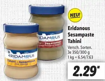 Lidl Eridanous Sesampaste Tahini 350/300 g Angebot