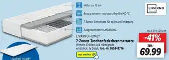 Lidl Livarno Home 7 Zonen Taschenfederkernmatratze Angebot