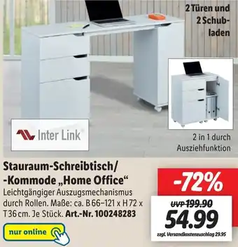 Lidl Inter Link Stauraum Schreibtisch/Kommode Home Office Angebot