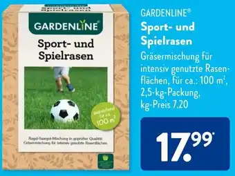 Aldi Süd Gardenline Sport und Spielrasen 2,5 kg Packung Angebot