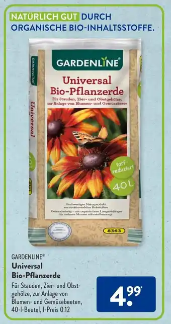 Aldi Süd Gardenline Universal Bio Pflanzerde 40 L Beutel Angebot