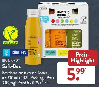 Aldi Süd Rio D'Oro Saft Box 1,98 L Packung Angebot