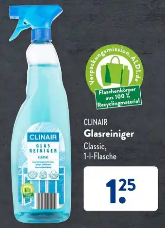 Aldi Süd Clinair Glasreiniger 1 L Flasche Angebot