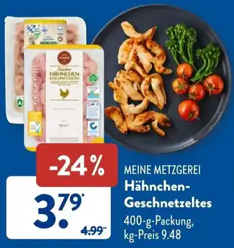 Aldi Süd Meine Metzgerei Hähnchen Geschnetzeltes 400 g Packung Angebot