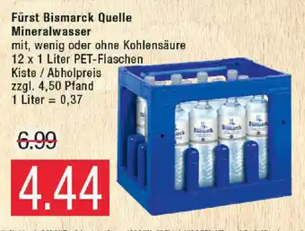 Marktkauf Furst Bismarck Mineralwasser 12*1L Angebot