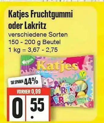 Edeka Frischemarkt Katjes fruchtgummi oder lakritz Angebot