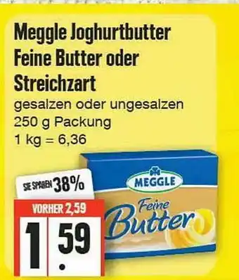 Edeka Frischemarkt Meggle joghurtbutter feine butter oder streichzart Angebot