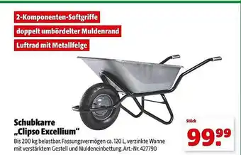 Hagebau Schubkarre „clipso excellium” Angebot