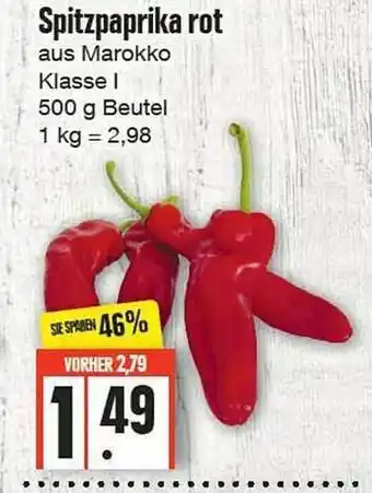 Edeka Frischemarkt Spitzpaprika rot Angebot