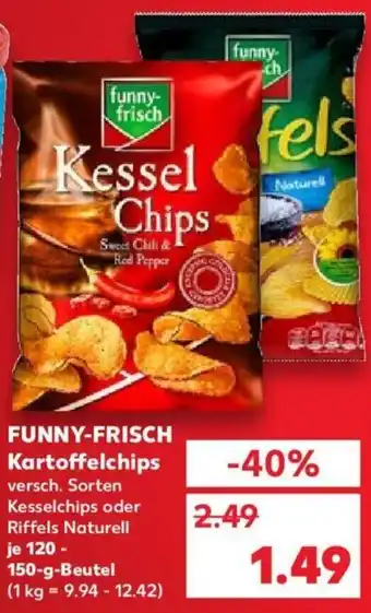 Kaufland Funny Frisch Kartoffelchips 120-150 g Beutel Angebot