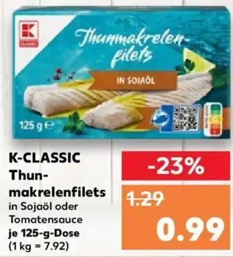 Kaufland K-Classic Thunmakrelenfilets 125 g Dose Angebot