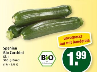 Markant Spanien Bio Zucchini 500g Angebot