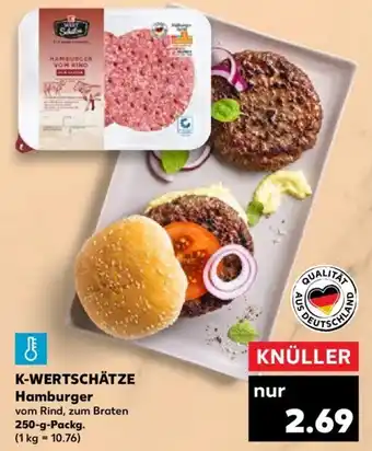 Kaufland K-Wertschätze Hamburger 250 g Packg. Angebot