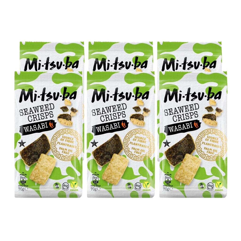 Mitsuba seaweed crisps wasabi 70g, 6er pack Angebot bei Netto Marken