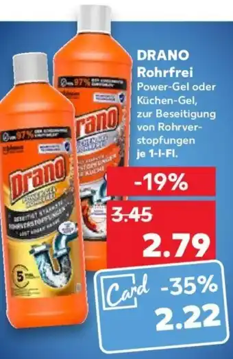 Kaufland Drano Rohrfrei Power Gel oder Küchen Gel 1 L-Fl. Angebot