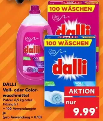 Kaufland Dalli Voll oder Colorwaschmittel 100 Anwendungen Angebot
