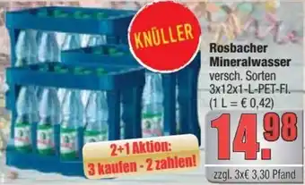 alldrink Rosbacher Mineralwasser 3x12x1 L-PET-Fl. Angebot